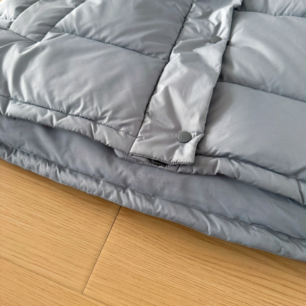 Lululemon Grey Short Hooded Puffer Down Jacket Winter Coat - Picture 8 of 12